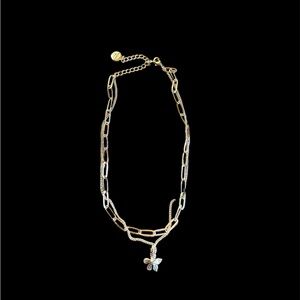 Gold Layered Chain Necklace with starfish Pendant